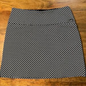 S.C. & Co. Navy & White Geometric Print Sport Skirt with Built-In Shorts, Size L